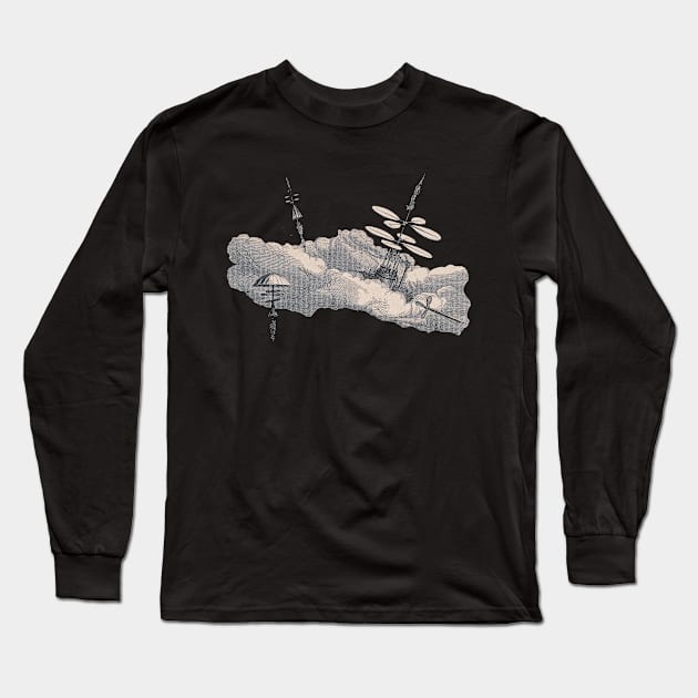 M. Nadar’s Flying Machines circa 1850 Long Sleeve T-Shirt by nickedenholm